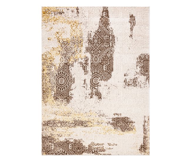 Conforama Alfombra MEFE Moderna 8731 Rosetón Vintage - Structural Dos Niveles De Vellón 140x190 Cm