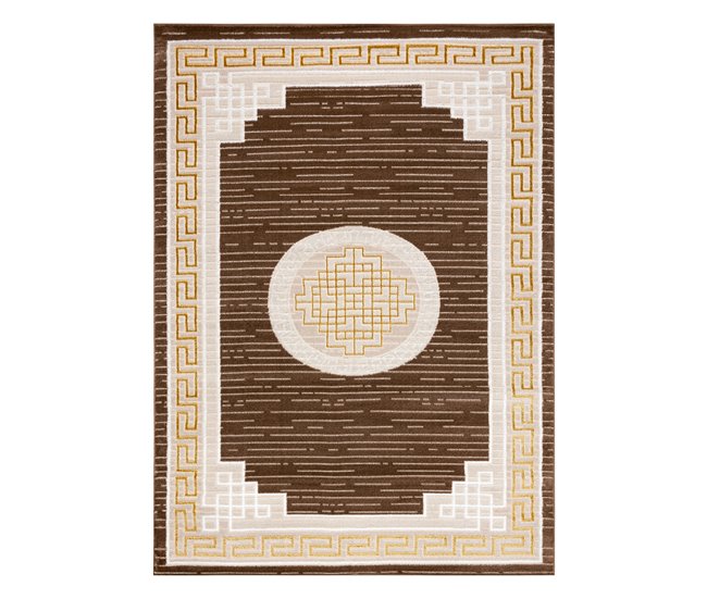 Conforama Alfombra MEFE Moderna 9096 Marco Llave Griega - Structural Dos Niveles De Vellón 200x290 Cm