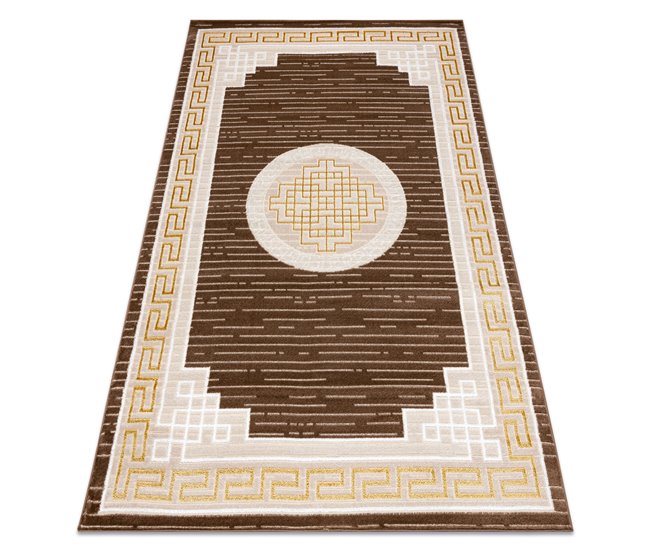 Conforama Alfombra MEFE moderna 9096 Marco llave griega - Structural dos niveles de vellón 120x170 cm