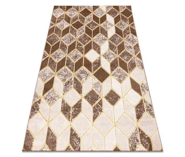 Conforama Alfombra MEFE moderna B400 Cubo geométrico 3D - Structural dos niveles de vellón obscuro 120x170 cm