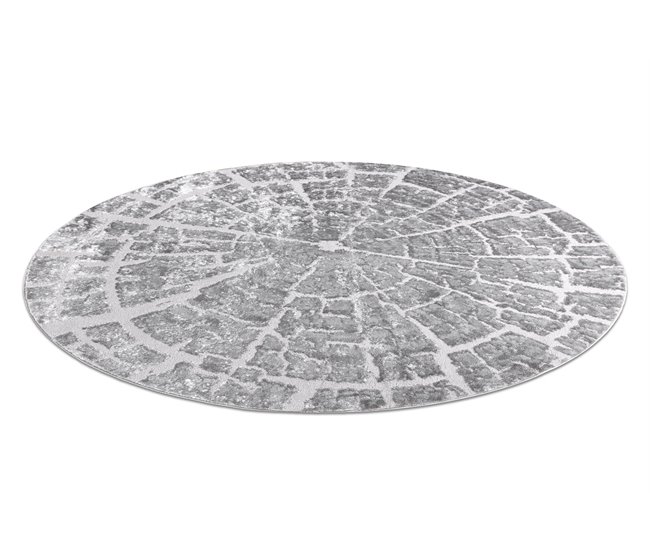 Conforama Alfombra MEFE Moderna Circulo 6185 Árbol Madera - Structural Dos Niveles De Vellón Cercle 100 Cm