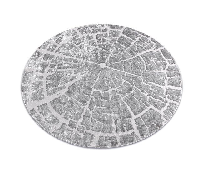 Conforama Alfombra MEFE moderna Circulo 6185 Árbol Madera - Structural dos niveles de vellón cercle 100 cm