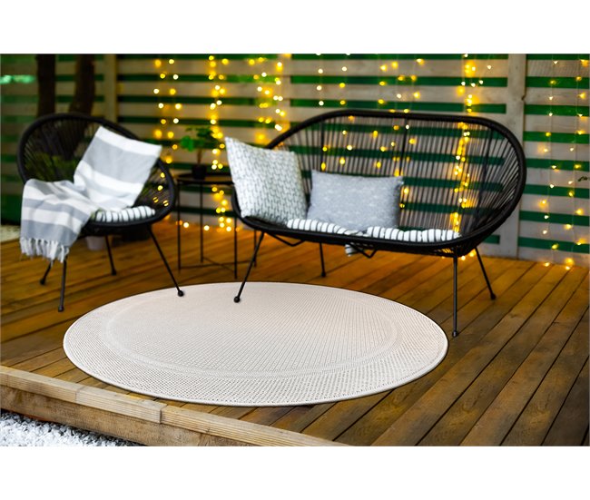 Conforama Alfombra MIMO 5979 Circulo Sisal Exterior Marco Color Cercle 150 Cm