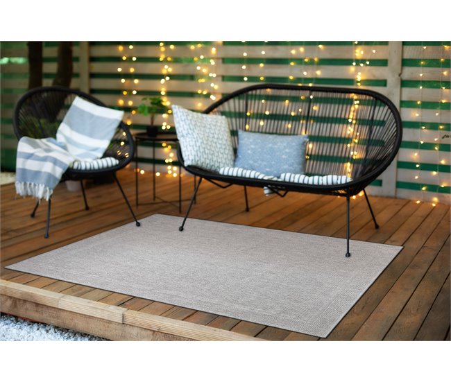 Conforama Alfombra MIMO 5979 Sisal Exterior Marco Claro 80x150 Cm