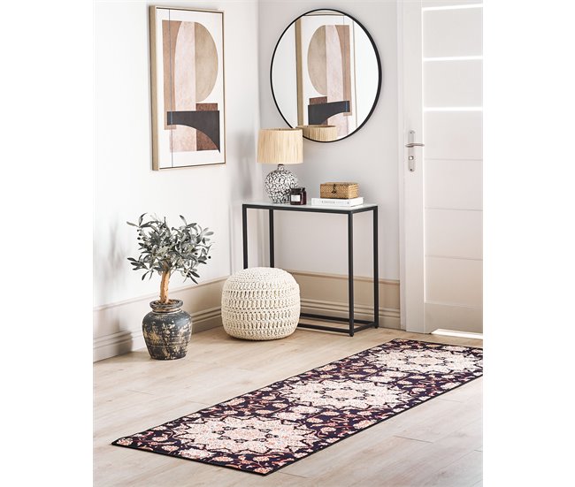 Conforama Alfombra Negra Y Beige 80 X 240 Cm ARITAS