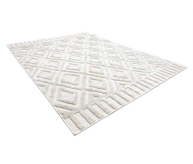 Conforama Alfombra SANTO Sisal 58377 Diamantes Geométrico Zigzag 160x220 Cm
