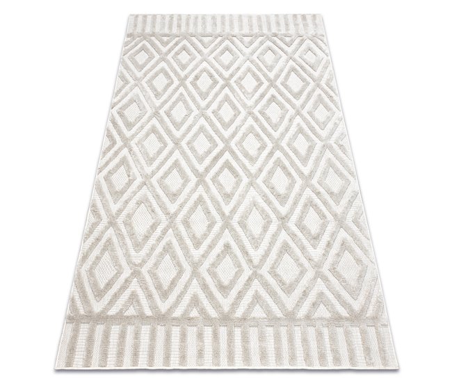 Conforama Alfombra SANTO sisal 58377 diamantes geométrico zigzag 160x220 cm