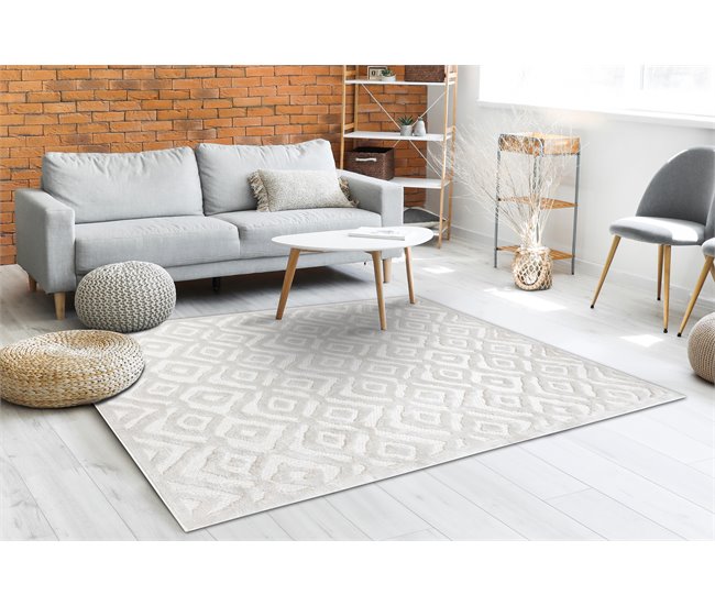 Conforama Alfombra SANTO Sisal 58381 Diamantes Zigzag 140x190 Cm