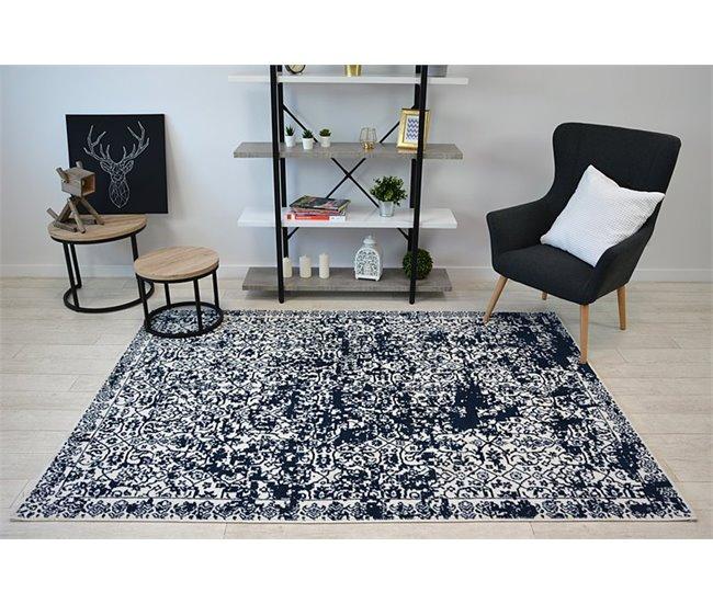Conforama Alfombra SENSE MICRO 81260 - VINTAGE Blanco Azul 120x170 Cm