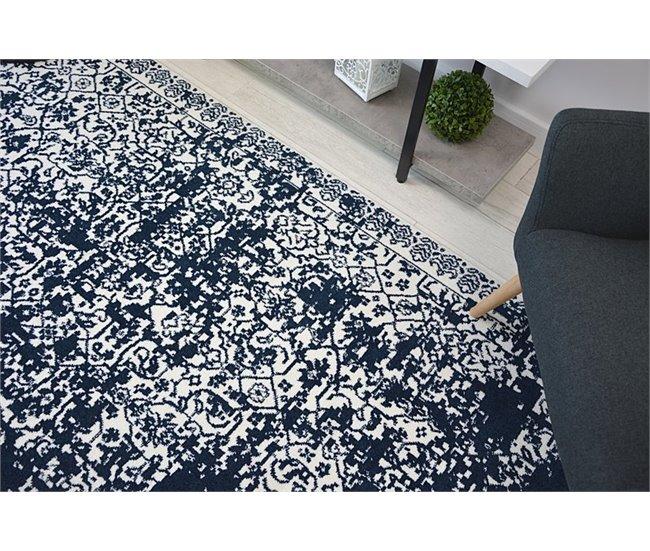 Conforama Alfombra SENSE MICRO 81260 - VINTAGE Blanco Azul 120x170 Cm
