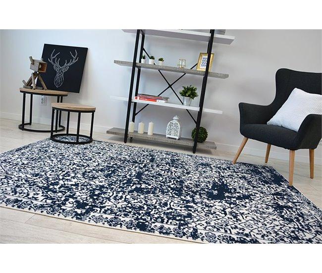 Conforama Alfombra SENSE MICRO 81260 - VINTAGE Blanco Azul 120x170 Cm