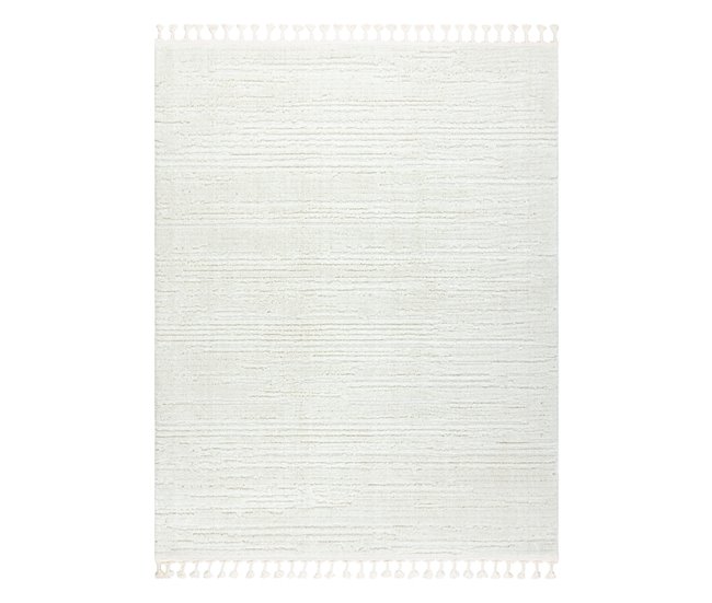 Conforama Alfombra SEVILLA AC53B Rayas Franjas Bereber Marroquí Shaggy 240x330 Cm