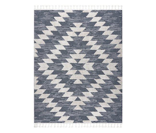 Conforama Alfombra SEVILLA Z250A Diamantes Franjas Bereber Marroquí Shaggy 80x150 Cm