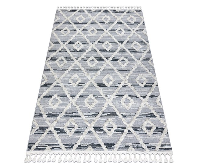 Conforama Alfombra SEVILLA Z555A conducción diamantes Franjas Bereber marroquí Shaggy 120x170 cm