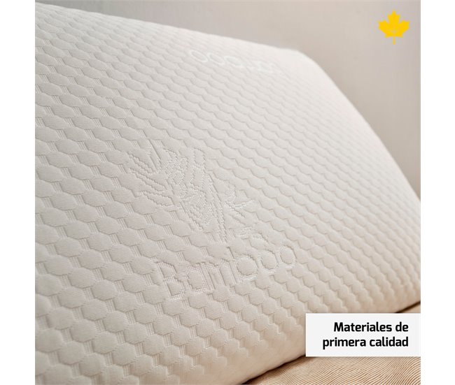 Conforama Almohada 135cm Viscoelastica Descansin | Efecto Nube | Tejido Bamboo | Alivia Tensiones | Doble Funda