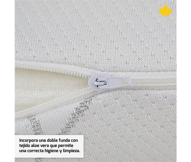 Conforama Almohada 80cm Viscoelastica Descansin | Efecto Nube | Tejido Bamboo | Alivia Tensiones | Doble Funda