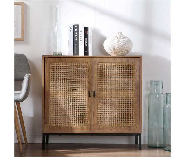 Conforama Aparador 2 Puertas Ratán Natural L80 Cm - JAYA