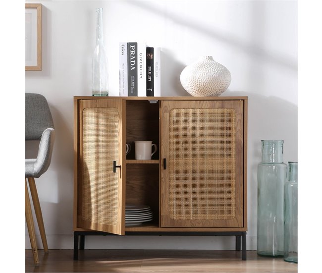 Conforama Aparador 2 Puertas Ratán Natural L80 Cm - JAYA
