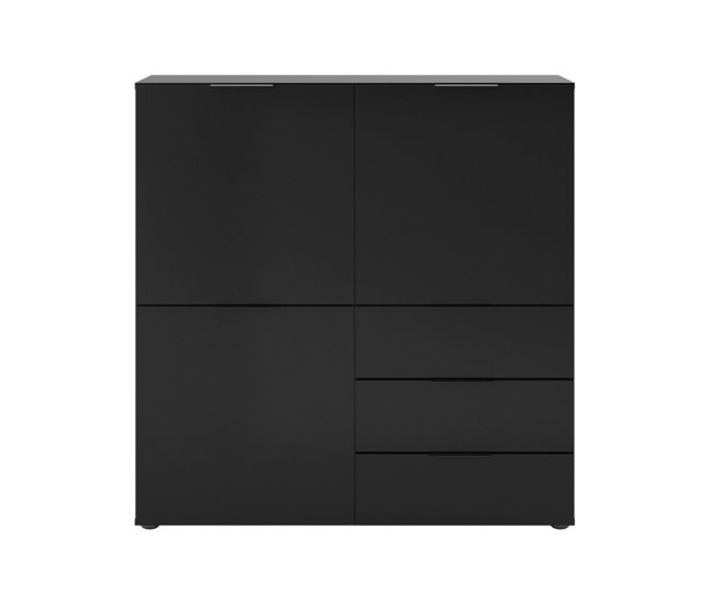 Conforama Aparador 3 Puertas 3 Cajones Negro L99cm - Dark