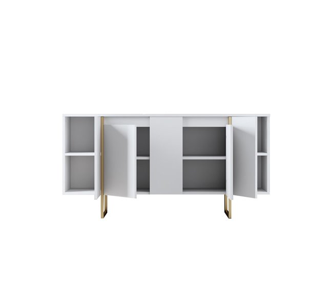 Conforama Aparador 4 Puertas Con Estantes Detrás De Las Puertas L160 Cm - LUXE
