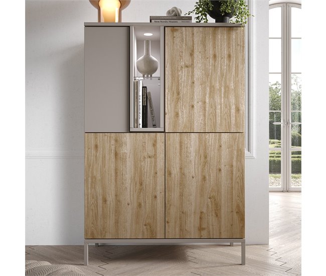 Conforama Aparador 4 Puertas Y 1 Nicho L110 Cm - GENT