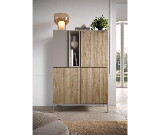 Conforama Aparador 4 Puertas Y 1 Nicho L110 Cm - GENT