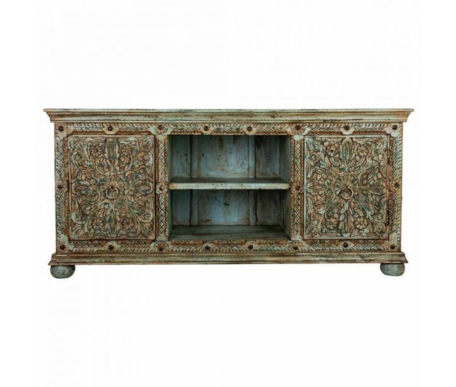 Conforama Aparador Alexandra House Living Azul Madera De Mango 45 X 76 X 165 Cm