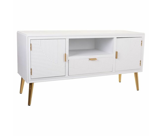 Conforama Aparador Alexandra House Living Blanco Dorado 40 x 61 x 121 cm