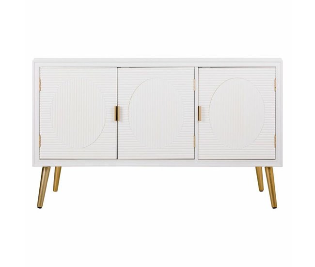 Conforama Aparador Alexandra House Living Blanco Dorado Madera MDF 41 X 71 X 120 Cm