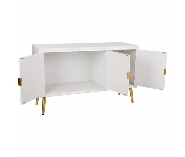 Conforama Aparador Alexandra House Living Blanco Dorado Madera MDF 41 X 71 X 120 Cm