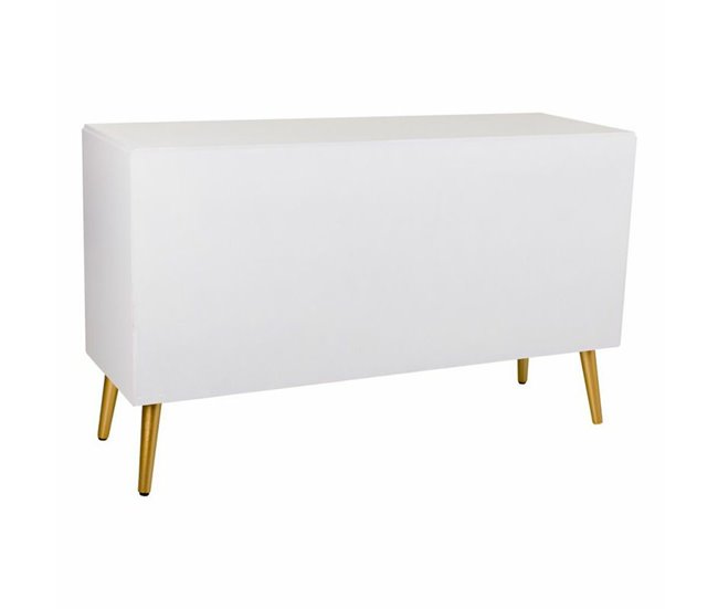 Conforama Aparador Alexandra House Living Blanco Dorado Madera MDF 41 X 71 X 120 Cm