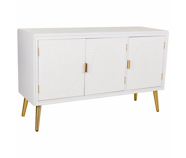 Conforama Aparador Alexandra House Living Blanco Dorado Madera MDF 41 x 71 x 120 cm