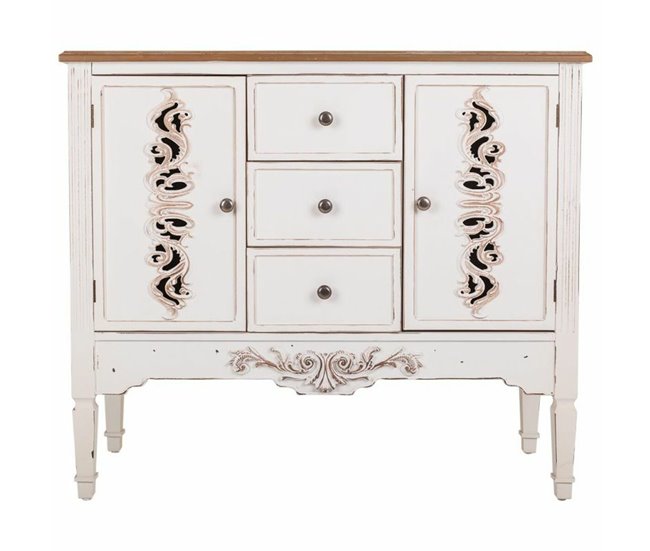 Conforama Aparador Alexandra House Living Blanco Madera De Abeto Madera MDF 40 X 86 X 100 Cm