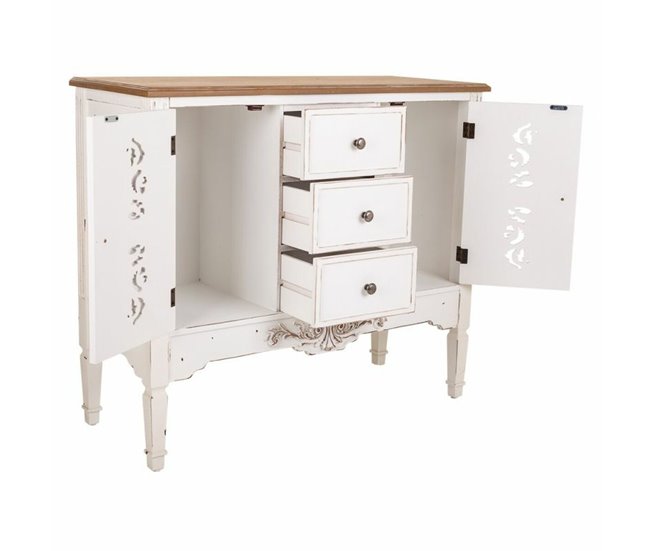 Conforama Aparador Alexandra House Living Blanco Madera De Abeto Madera MDF 40 X 86 X 100 Cm
