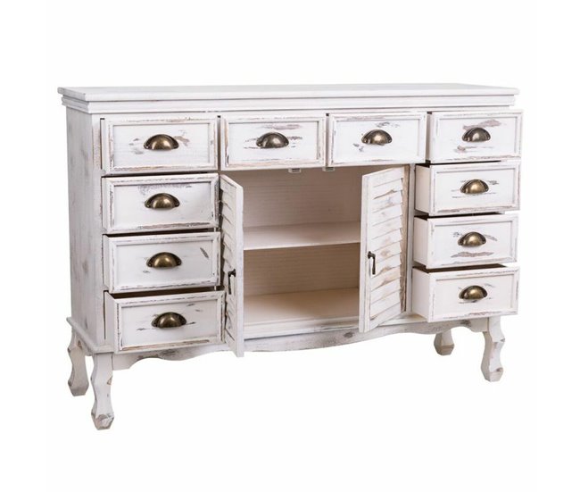 Conforama Aparador Alexandra House Living Blanco Madera De Paulonia 33 X 78 X 113 Cm