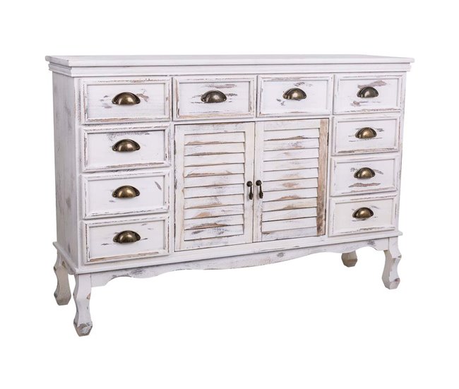 Conforama Aparador Alexandra House Living Blanco Madera de Paulonia 33 x 78 x 113 cm