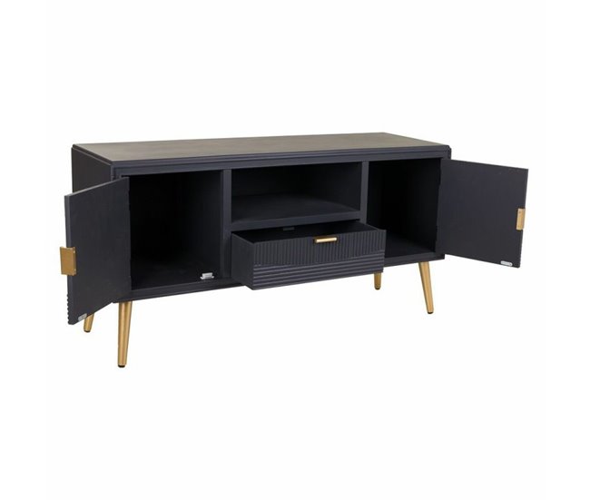 Conforama Aparador Alexandra House Living Dorado Gris Oscuro 40 X 61 X 121 Cm