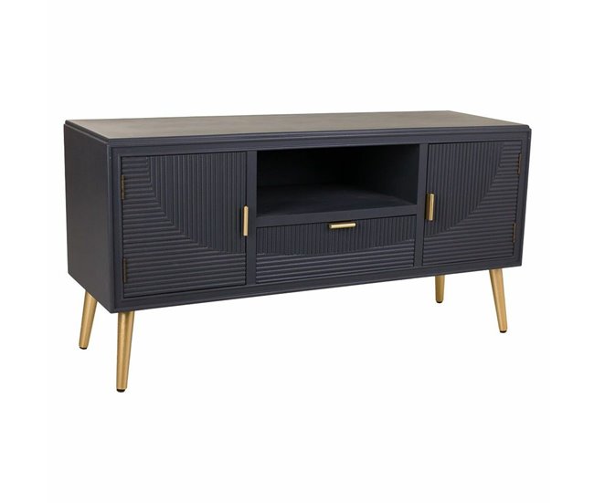 Conforama Aparador Alexandra House Living Dorado Gris oscuro 40 x 61 x 121 cm