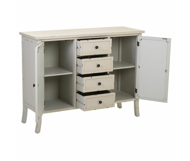 Conforama Aparador Alexandra House Living Gris Vidrio Madera De Abeto 37 X 84 X 110 Cm