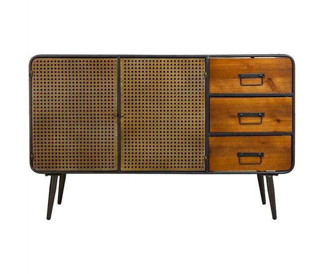 Conforama Aparador Alexandra House Living Marrón Hierro 40 X 75 X 120 Cm