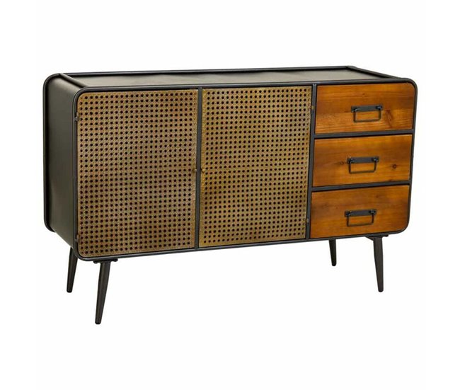 Conforama Aparador Alexandra House Living Marrón Hierro 40 x 75 x 120 cm