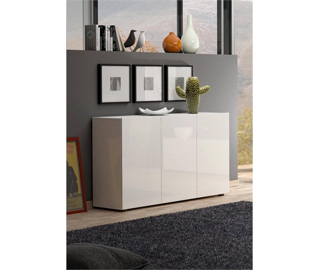 Conforama Aparador Dferraguzz Bufé De Salón Aparador De Salón Despensa De Cocina Made In Italy 135x38h79 Cm Blanco Brillante