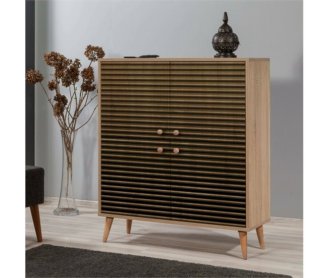 Conforama Aparador Dgiannin Bufé De Salón Aparador De Salón Despensa De Cocina 95x36h111 Cm Roble
