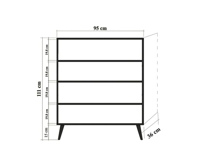 Conforama Aparador Dgiannin Bufé De Salón Aparador De Salón Despensa De Cocina 95x36h111 Cm Roble