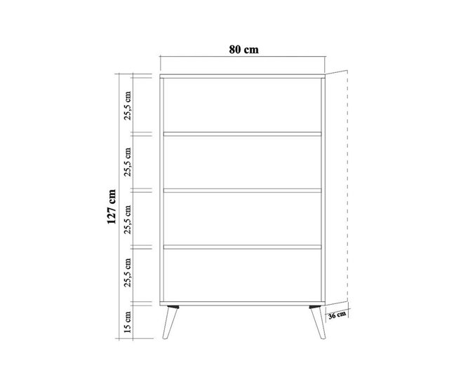 Conforama Aparador Dpersy Bufé De Salón Aparador De Salón Despensa De Cocina 80x36h127 Cm Roble