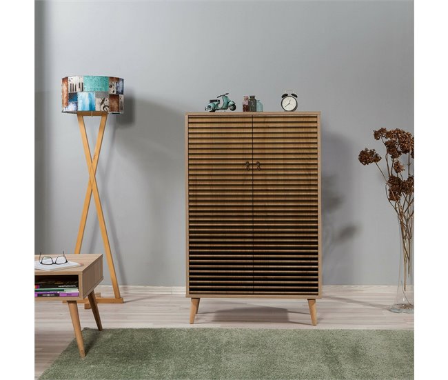 Conforama Aparador Dpersy Bufé De Salón Aparador De Salón Despensa De Cocina 80x36h127 Cm Roble