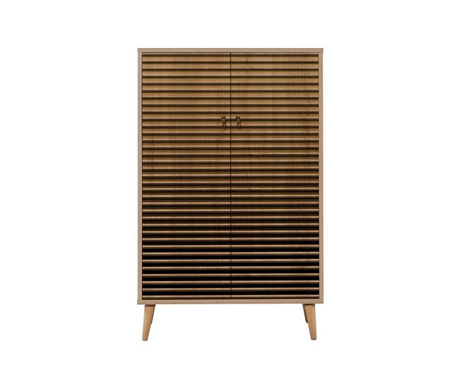 Conforama Aparador Dpersy Bufé de salón Aparador de salón Despensa de cocina 80x36h127 cm Roble