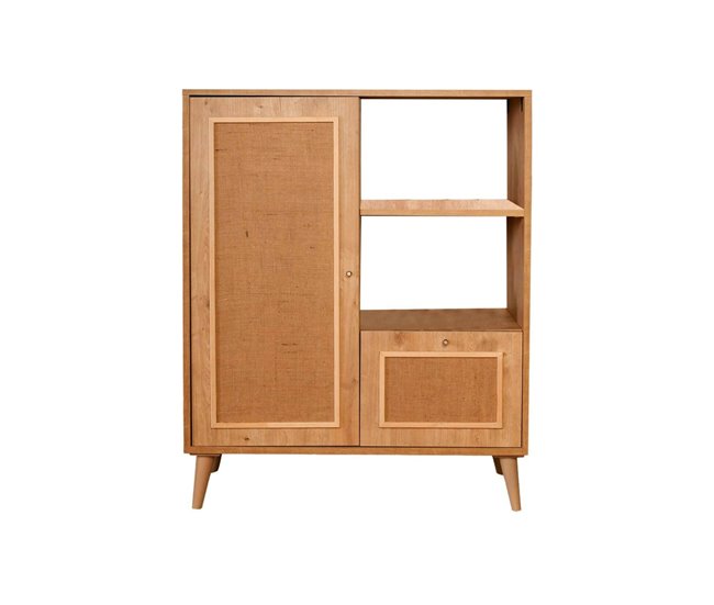 Conforama Aparador Dpozz Bufé de salón Aparador de salón Despensa de cocina 90x40h110 cm Roble
