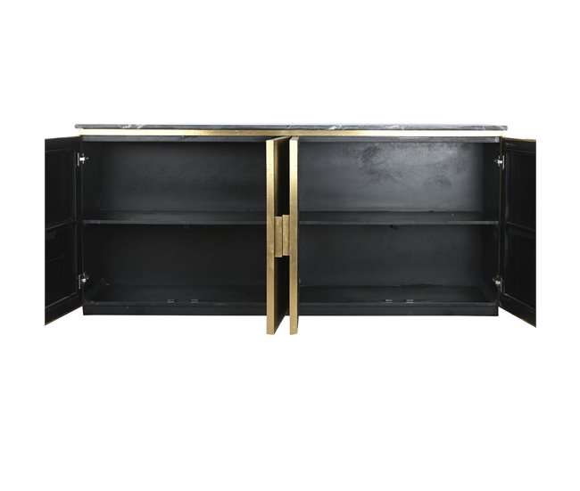 Conforama Aparador Home ESPRIT Latón Mármol 180 X 40 X 85 Cm