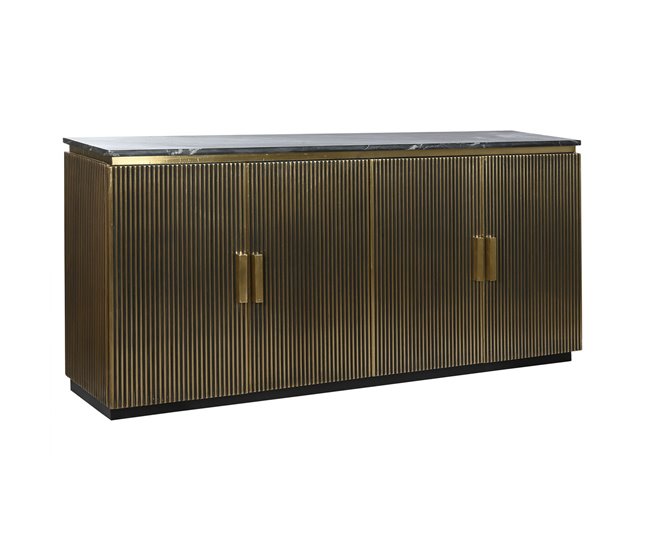 Conforama Aparador Home ESPRIT Latón Mármol 180 x 40 x 85 cm